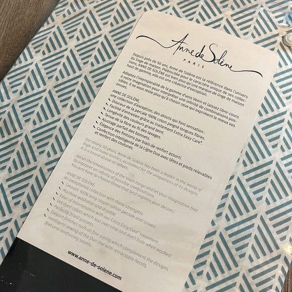 Anne De Solene
 Madeleine Cotton Fitted Sheet. KING. NEW - Picture 4 of 4